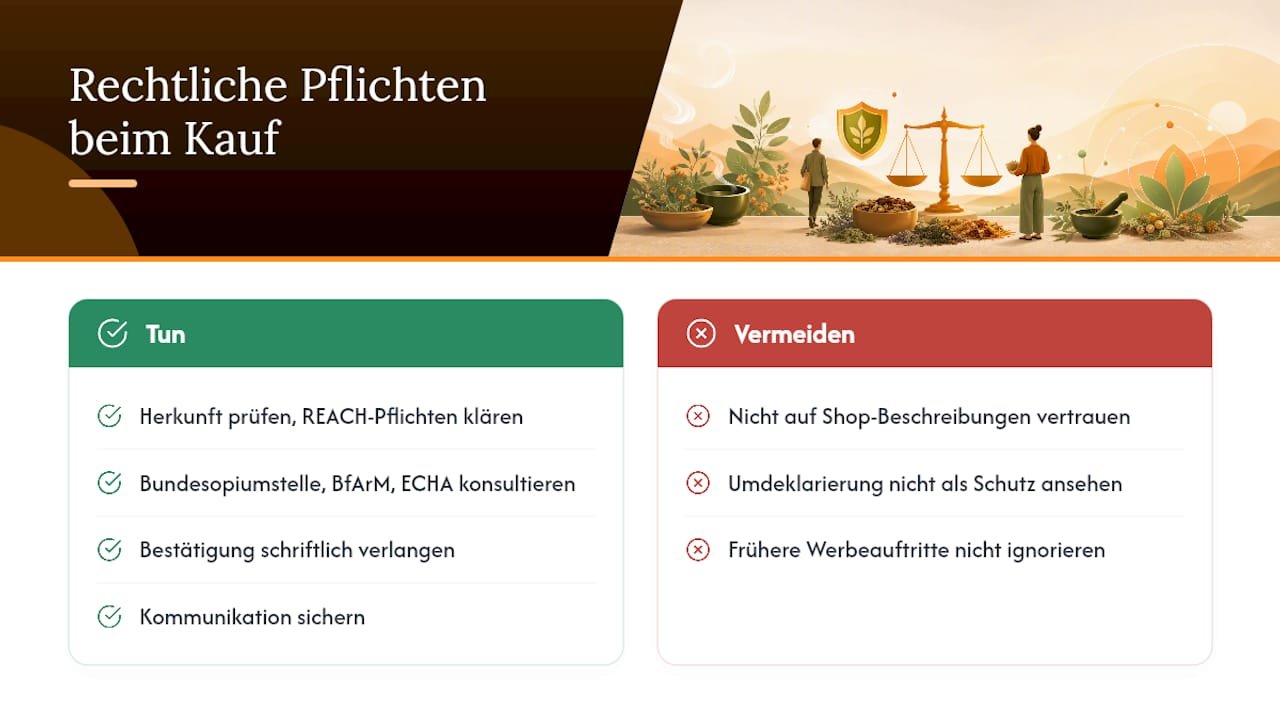 Welche rechtlichen Pflichten gelten beim Kauf? — overview diagram