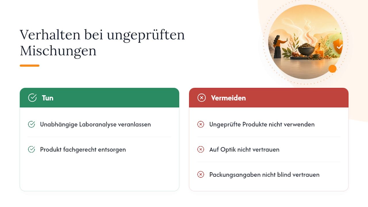 Welche Gesundheitsrisiken bergen ungeprüfte Mischungen? — overview diagram