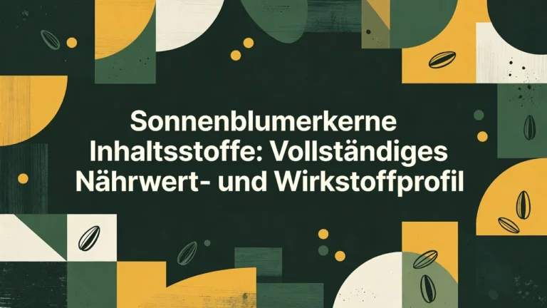 Professional header image for industry analysis: Sonnenblumenkerne Inhaltsstoffe: Vollständiges Nährwert- ...