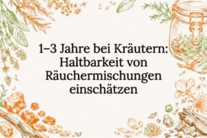Dekorative Titelseite mit Kräutern und Harz