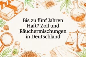 Illustrierte Titelkarte zu Zoll und Räuchermischungen