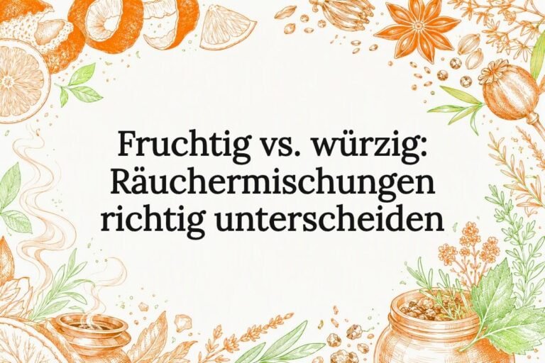 Anschauliche Illustration fruchtiger und würziger Duftnoten