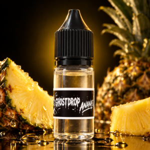 Ghostdrop Ananas im goldenen Studio-Licht Ghostdrop Ananas RC-Liquid